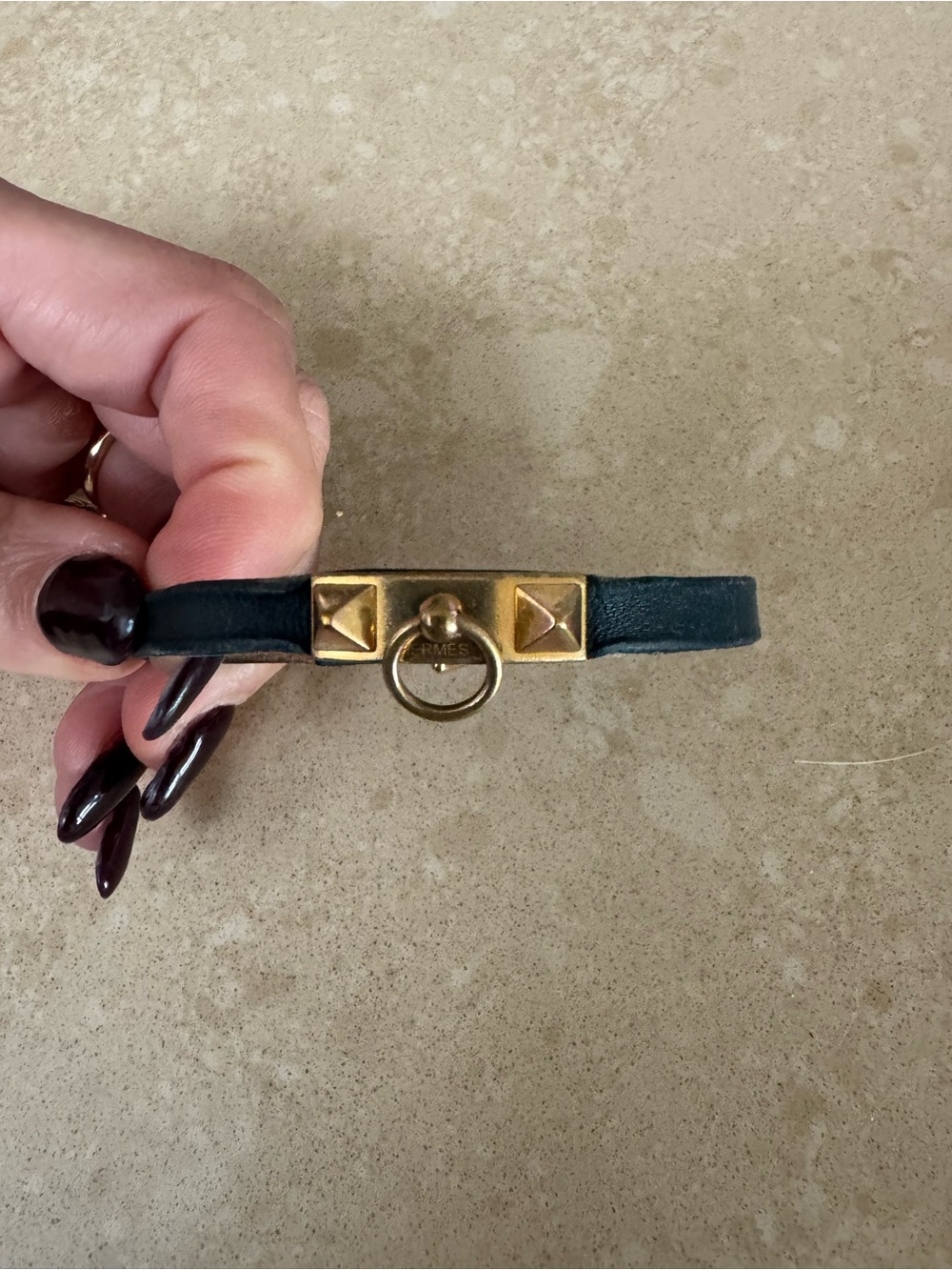 Hermes Leather Rivale Wrap